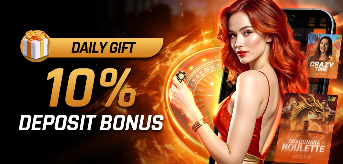 JeetBuzz 10% Deposit Bonus daily gift for live casino and table games