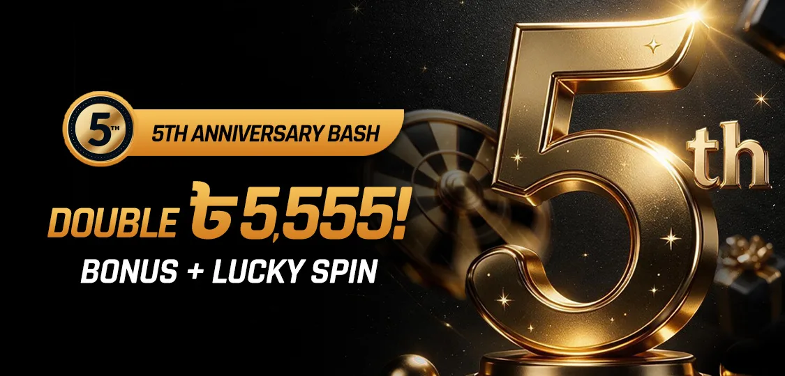 JeetBuzz Double ৳5,555 Bonus 5th Anniversary Bash deposit and Lucky Spin cover